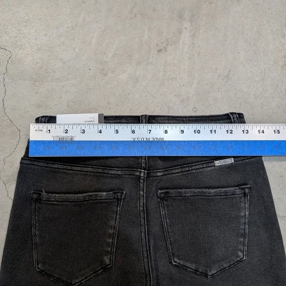 NWT Kancan Denim Shorts Women's 5/26 High Waist Dark Gray - Picture 7 of 9